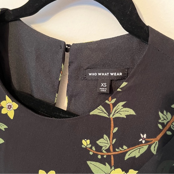 Who What Wear Black & Yellow Floral Dress - Picture 7 of 13